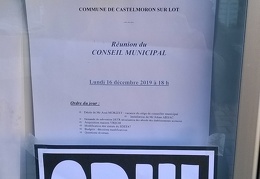 Collage SDHI à Castelmoron-sur-Lot le 15 décembre 2019