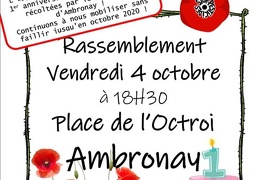 Rassemblement à Ambronay le 4 octobre 2019